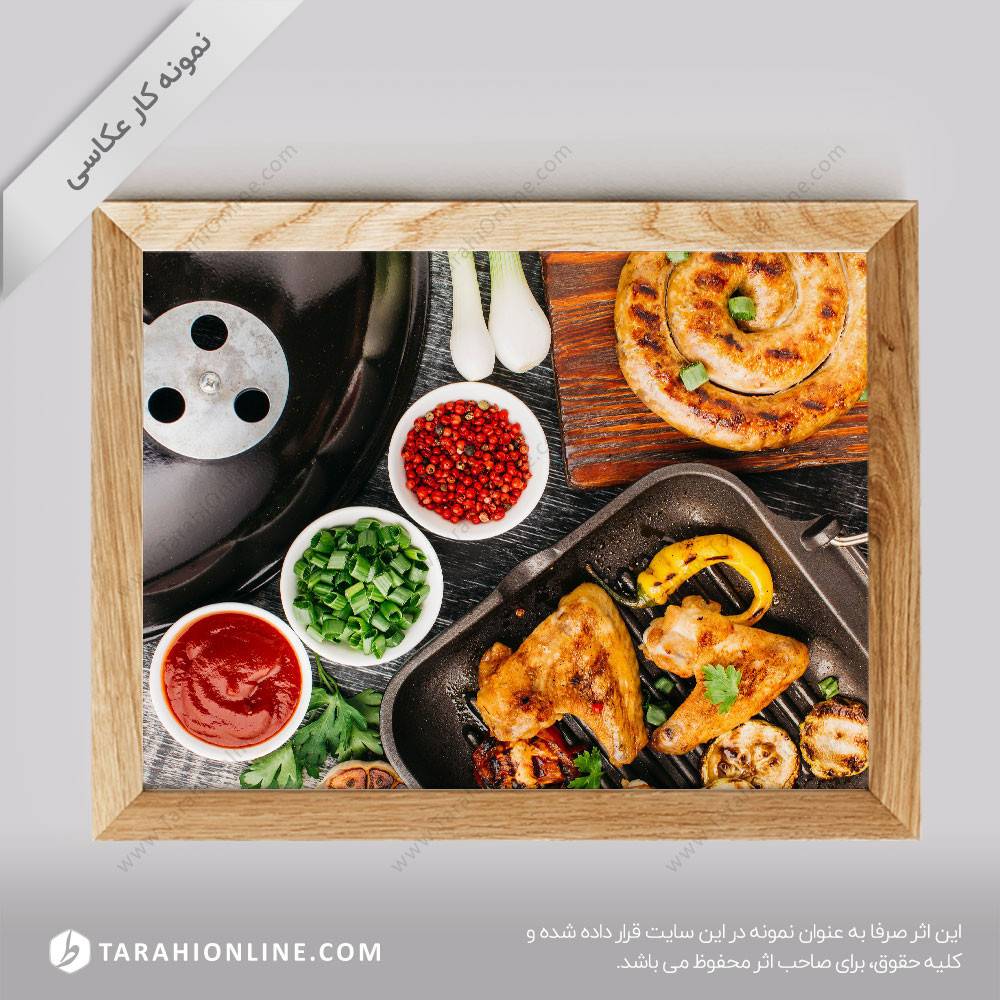 عکاسی از غذا - بال مرغ گریل شده